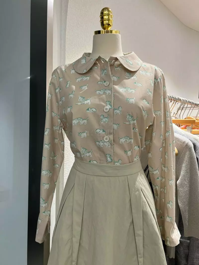 Lable - Korean Women Fashion - #shopsmall - Cat Blouse