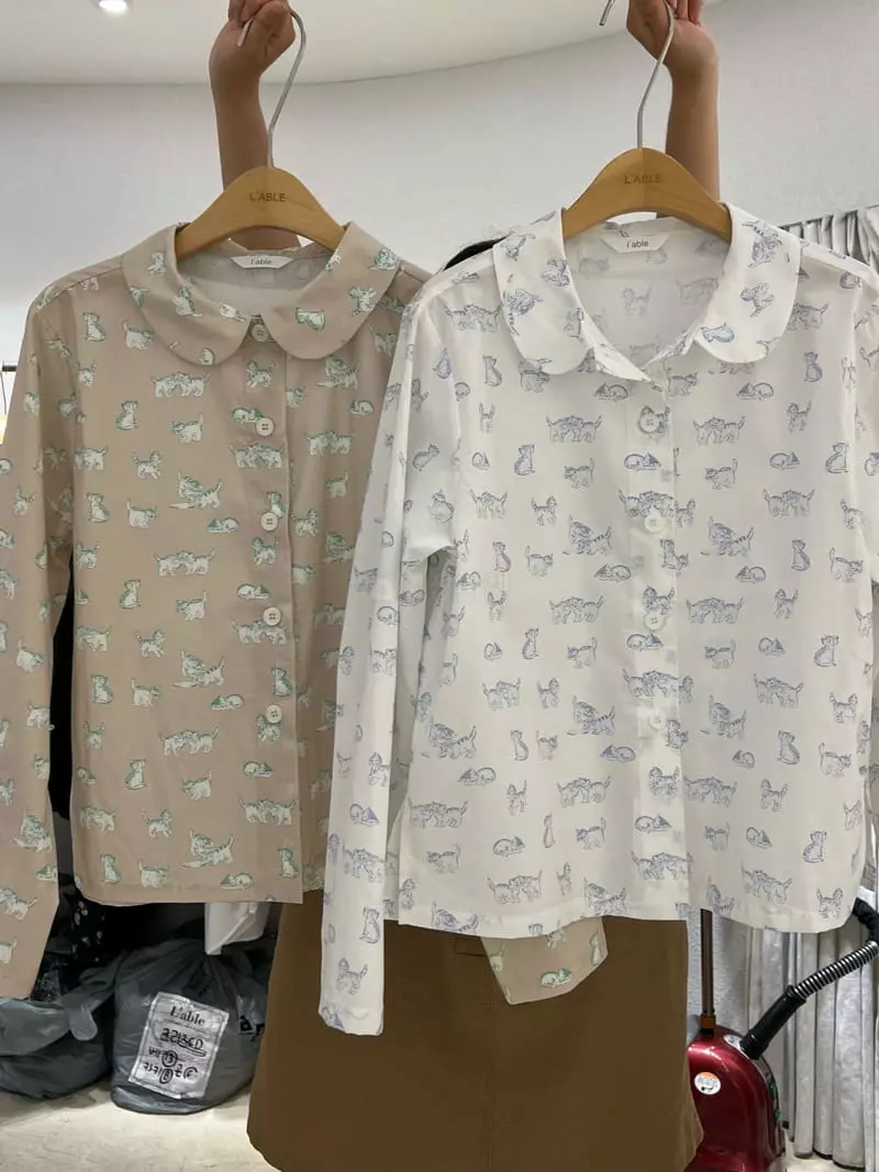 Lable - Korean Women Fashion - #womensfashion - Cat Blouse - 7