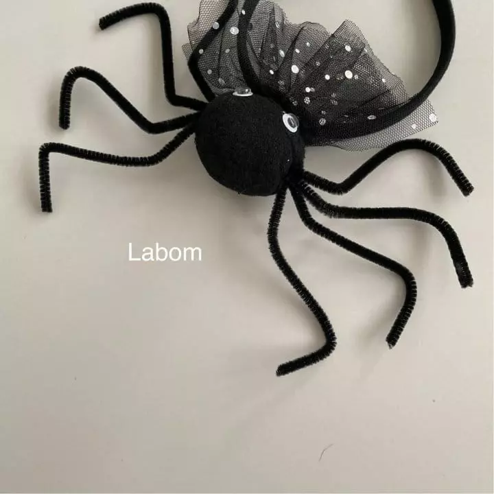 Labom - Korean Children Fashion - #toddlerclothing - Hallooween Spider Sha Hairband