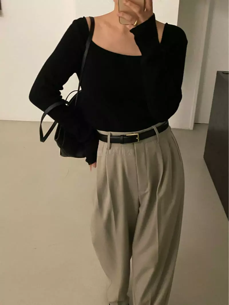 Lake Side - Korean Women Fashion - #momslook - Franky Knit Tee - 12