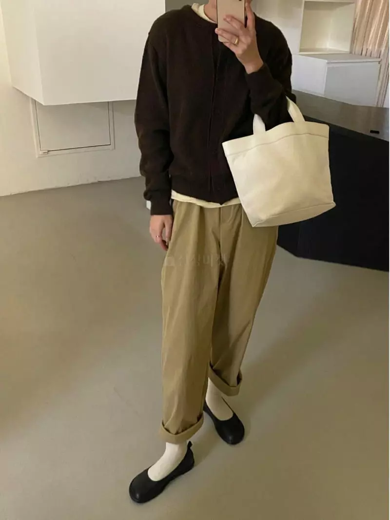 Lake Side - Korean Women Fashion - #momslook - Alpaca Round Knit Tee - 2
