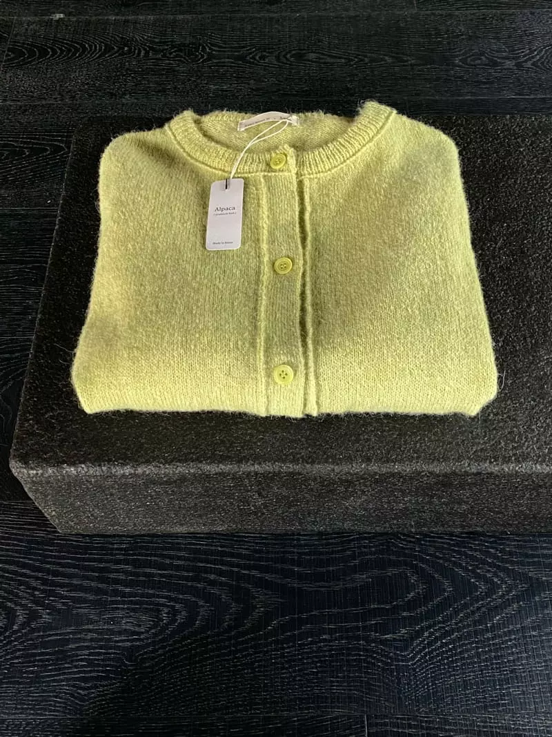 Lake Side - Korean Women Fashion - #momslook - Alpaca Round Knit Tee - 6