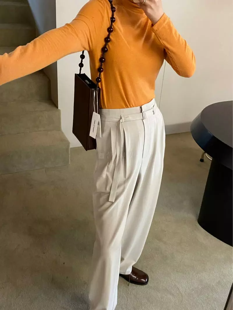 Lake Side - Korean Women Fashion - #momslook - Sof Turtleneck Tee - 3