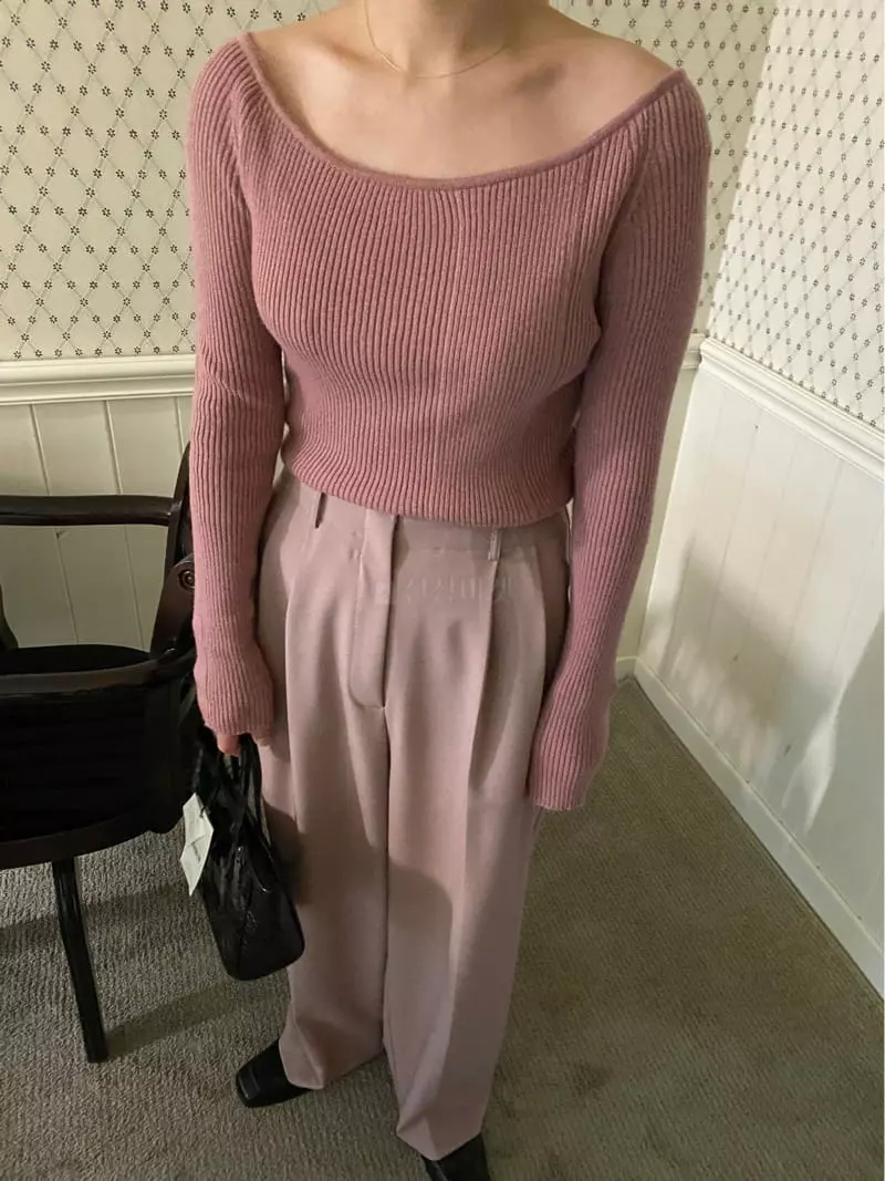 Lake Side - Korean Women Fashion - #momslook - Shelly Knit Tee