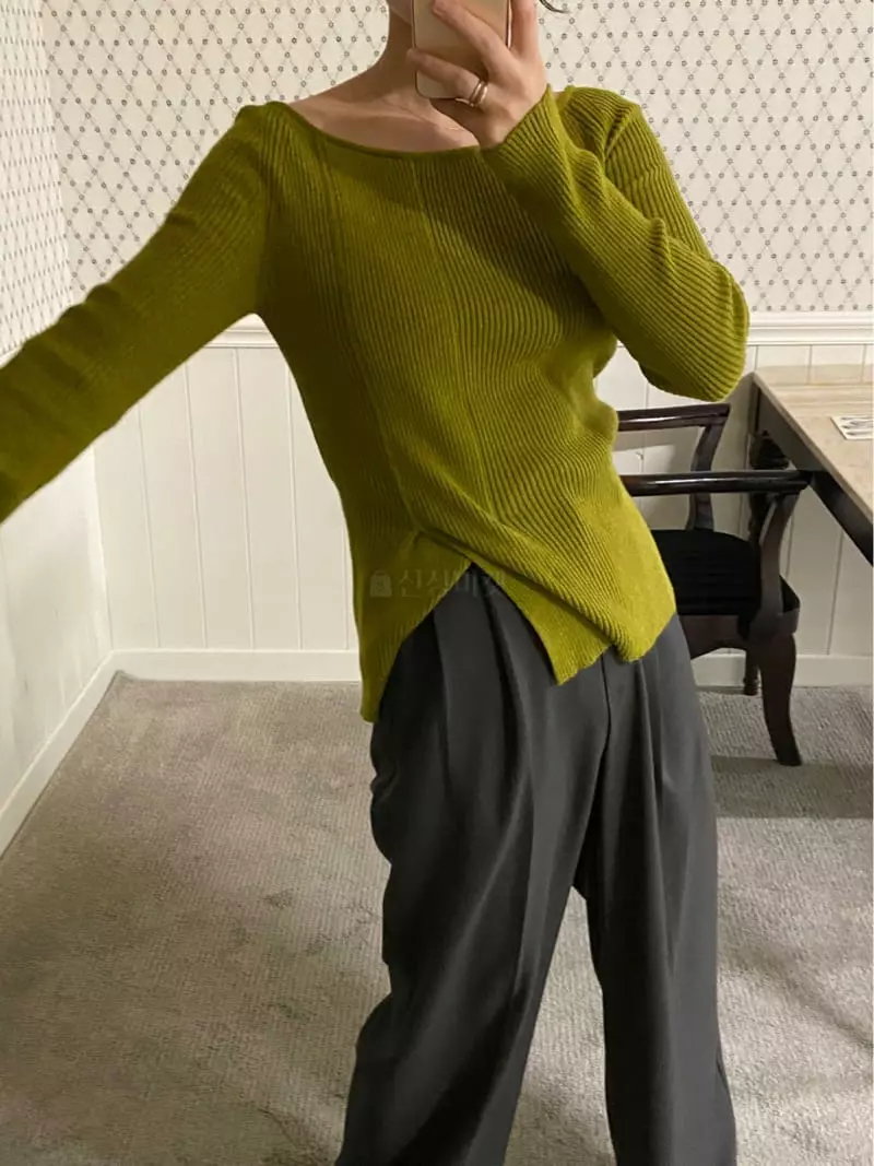 Lake Side - Korean Women Fashion - #momslook - Shelly Knit Tee - 5