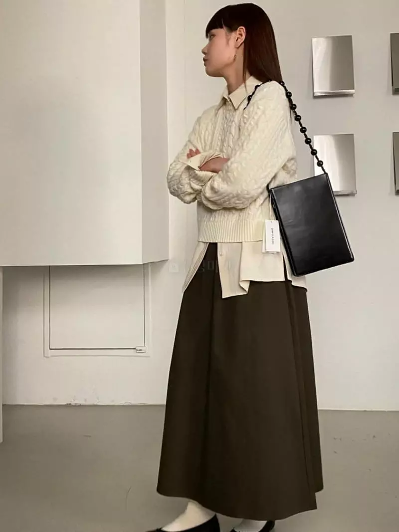Lake Side - Korean Women Fashion - #pursuepretty - Twist Cash Knit Tee - 4