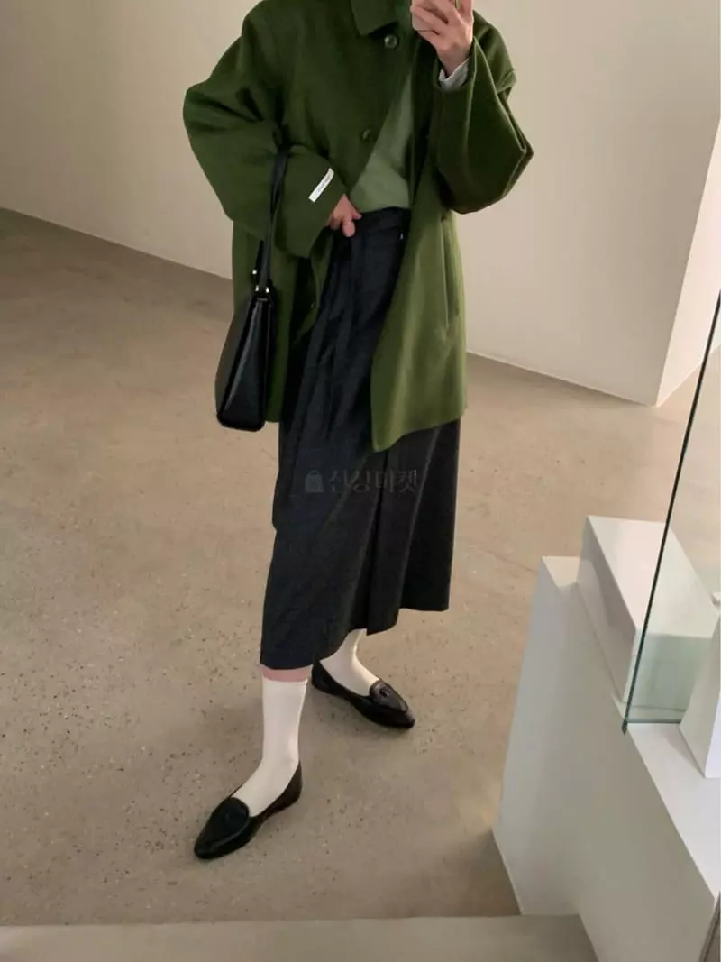 Lake Side - Korean Women Fashion - #romanticstyle - Dda Wang Hand Coat - 9