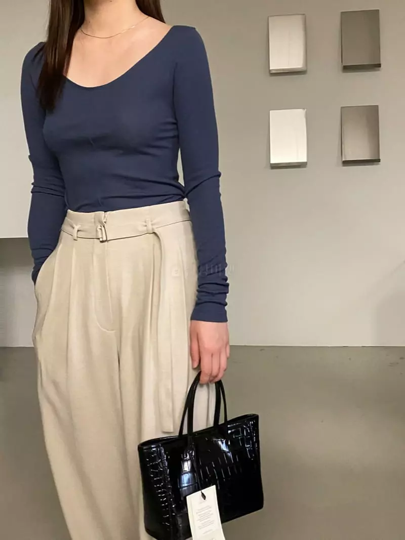 Lake Side - Korean Women Fashion - #romanticstyle - Double Ling Pants - 7