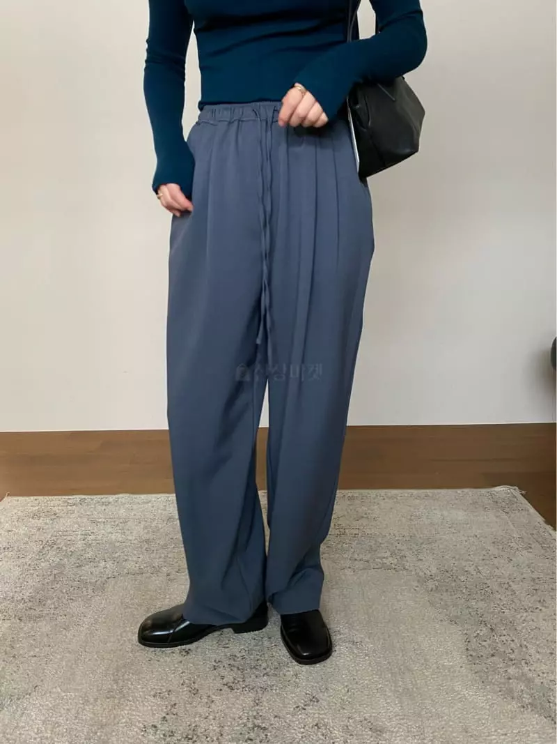 Lake Side - Korean Women Fashion - #shopsmall - Tuck Pants - 3