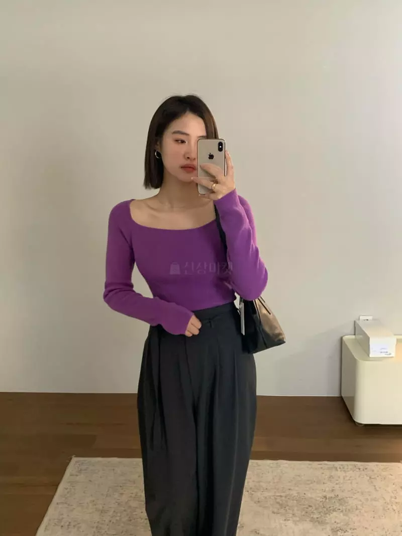 Lake Side - Korean Women Fashion - #thelittlethings - Franky Knit Tee - 7
