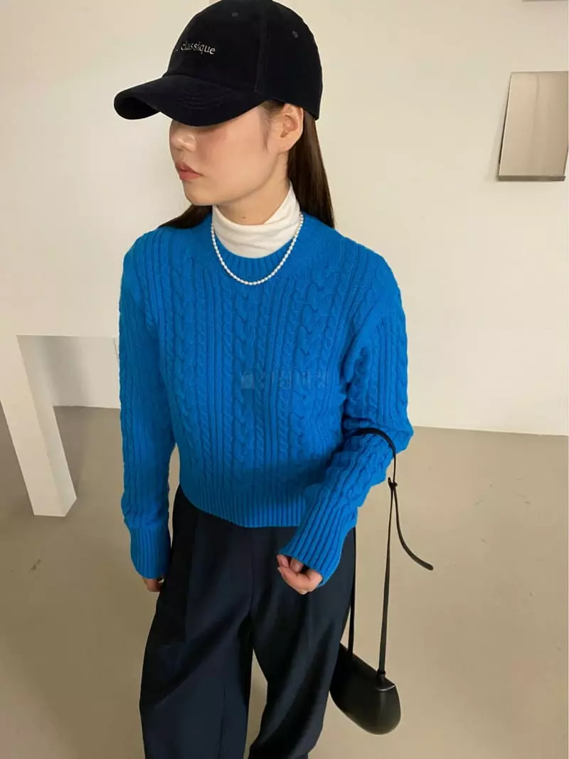 Lake Side - Korean Women Fashion - #thelittlethings - Twist Cash Knit Tee - 8
