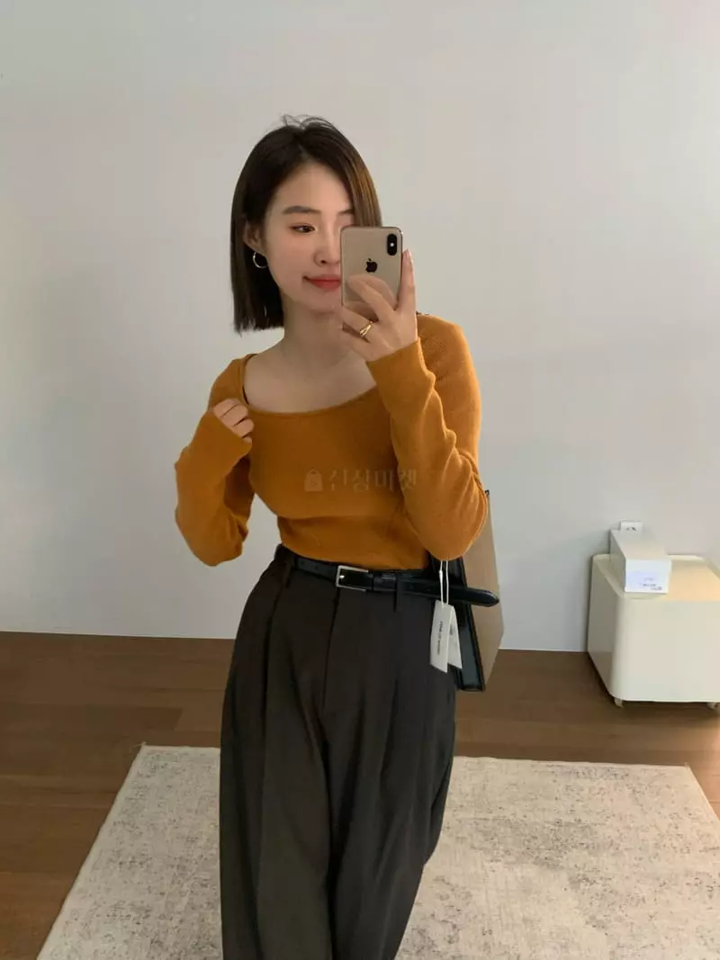 Lake Side - Korean Women Fashion - #vintagekidsstyle - Franky Knit Tee