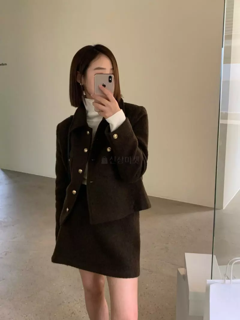 Lake Side - Korean Women Fashion - #vintagekidsstyle - Royal Alpaca Jacket - 10