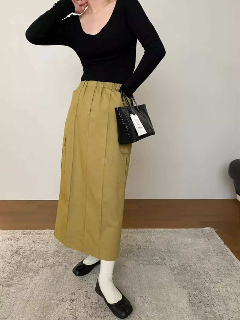 Lake Side - Korean Women Fashion - #womensfashion - Cargo Banding Skirt - 10