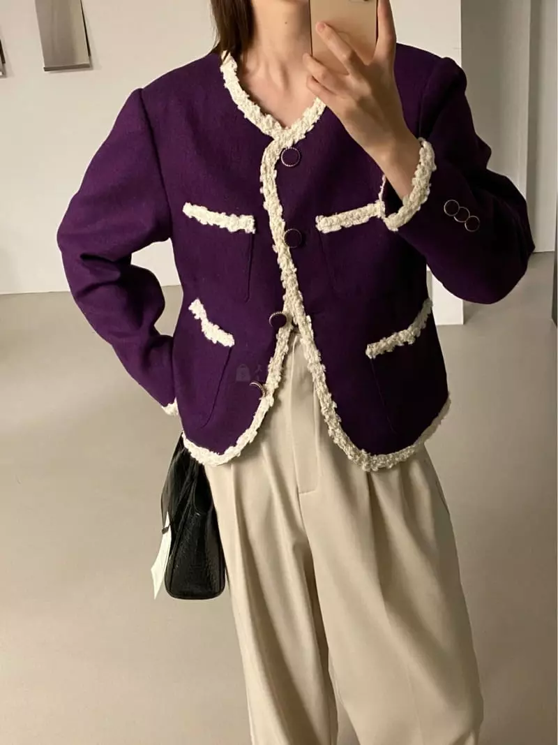 Lake Side - Korean Women Fashion - #momslook - Twid Jacket - 4