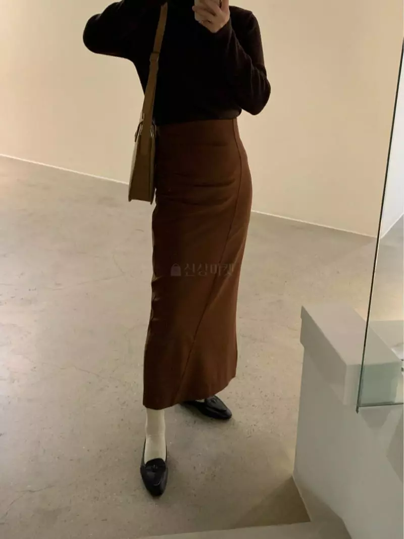 Lake Side - Korean Women Fashion - #womensfashion - Shirring Slit Skirt