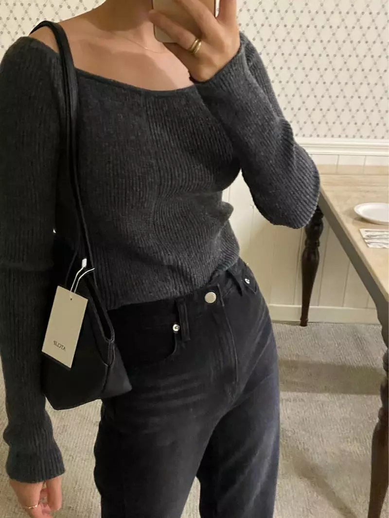 Lake Side - Korean Women Fashion - #womensfashion - Shelly Knit Tee - 12
