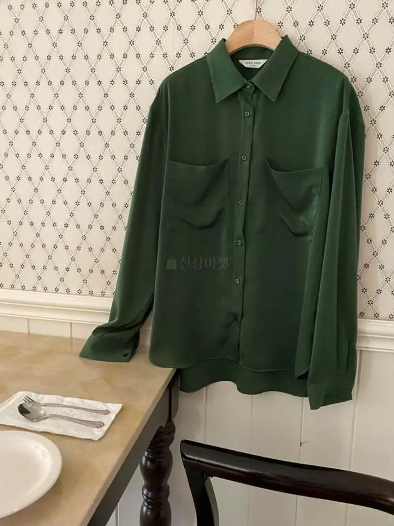 Lake Side - Korean Women Fashion - #womensfashion - Mat Silky Blouse - 3