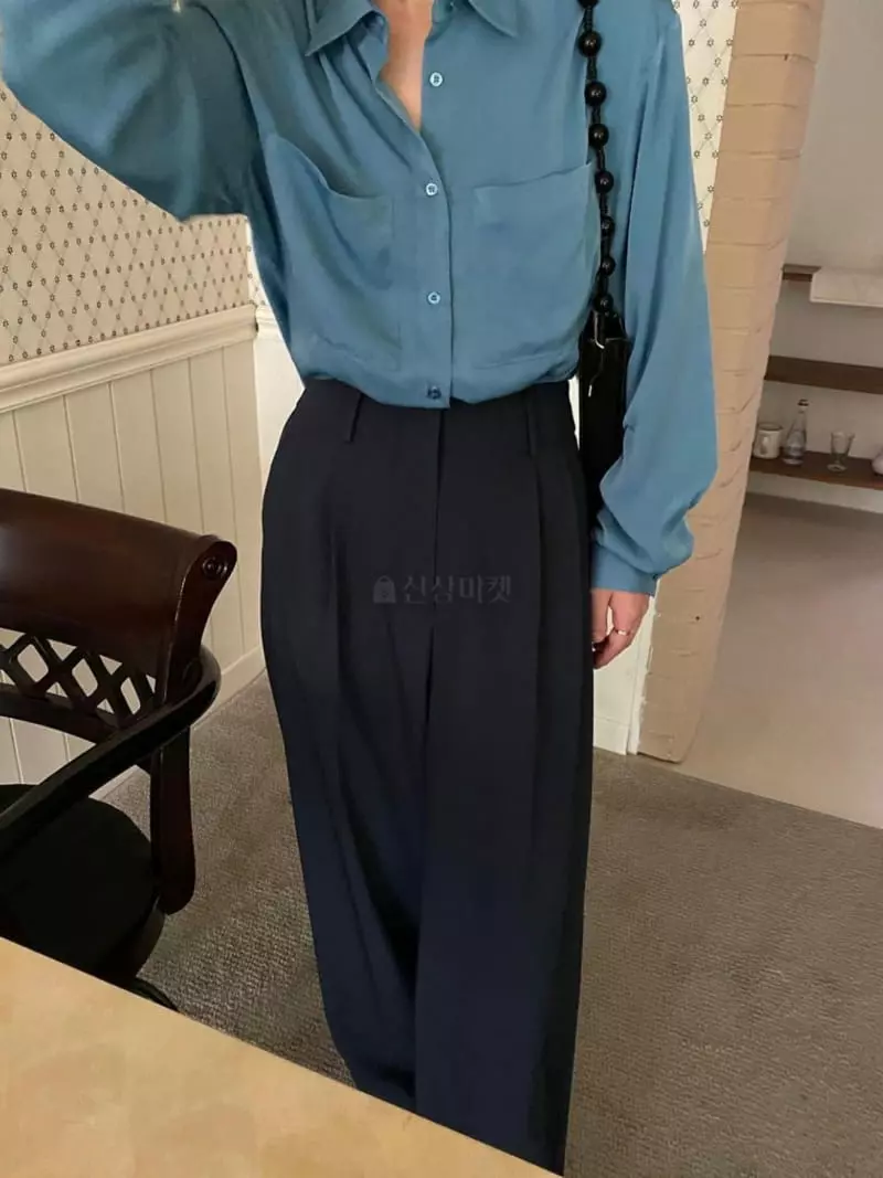 Lake Side - Korean Women Fashion - #womensfashion - Mat Silky Blouse - 7