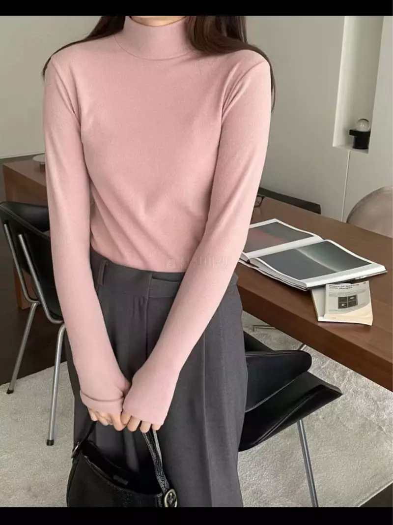 Lamagie Pie - Korean Women Fashion - #momslook - Warmer Turtle Tee - 3