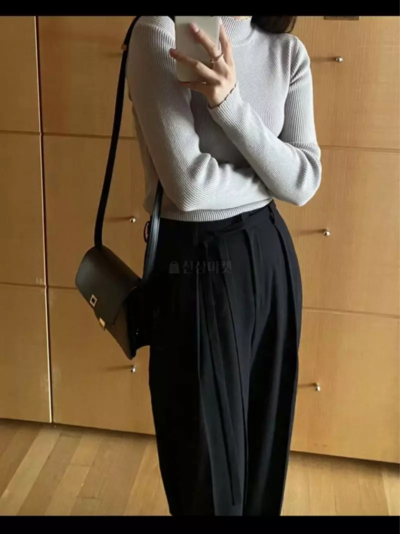 Lamagie Pie - Korean Women Fashion - #momslook - Belt Pants - 6