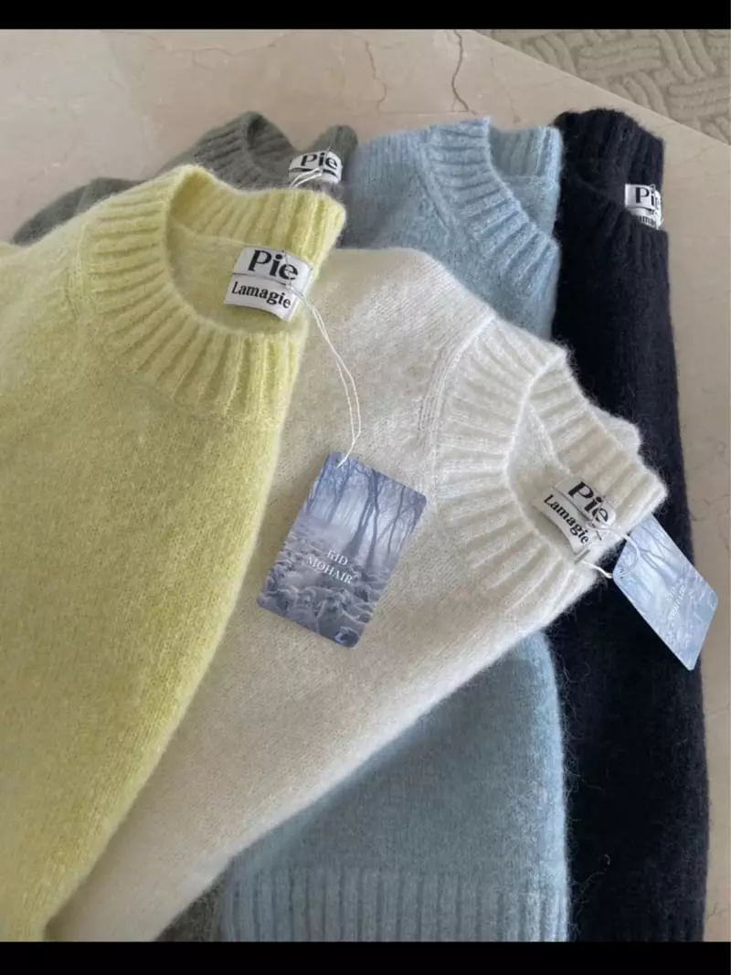 Lamagie Pie - Korean Women Fashion - #momslook - Mo Hair Timor Knit Tee - 2