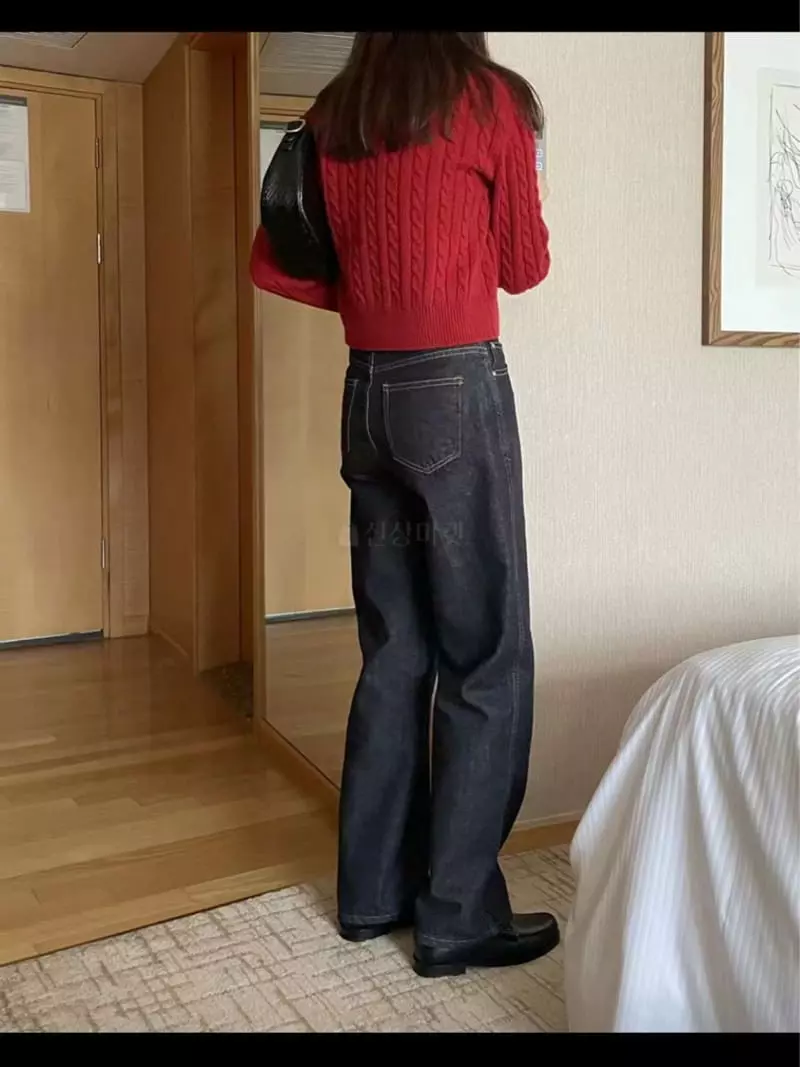 Lamagie Pie - Korean Women Fashion - #momslook - Non Fade Jeans - 2