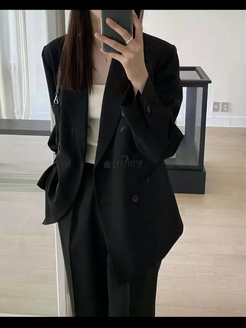 Lamagie Pie - Korean Women Fashion - #restrostyle - Double Over Jacket - 8