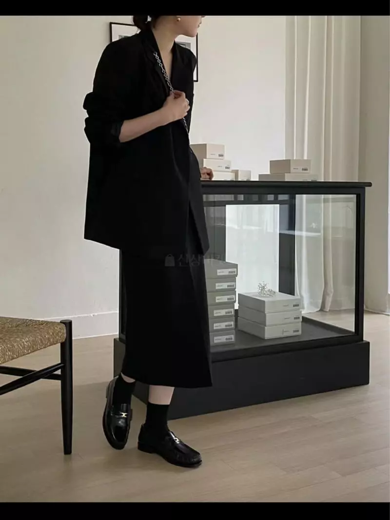 Lamagie Pie - Korean Women Fashion - #romanticstyle - Two Button Stitch Jacket - 4