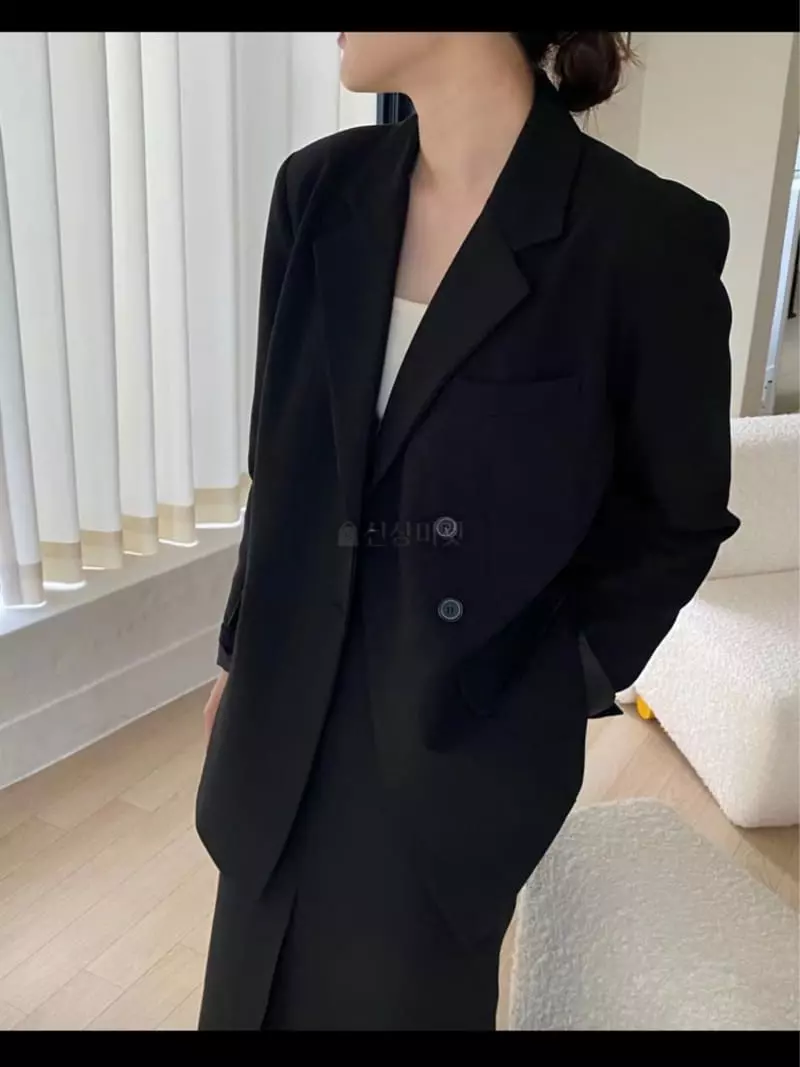 Lamagie Pie - Korean Women Fashion - #thatsdarling - Two Button Stitch Jacket - 5