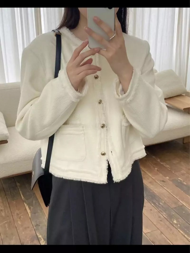 Lamagie Pie - Korean Women Fashion - #vintageinspired - Honey Twid Jacket