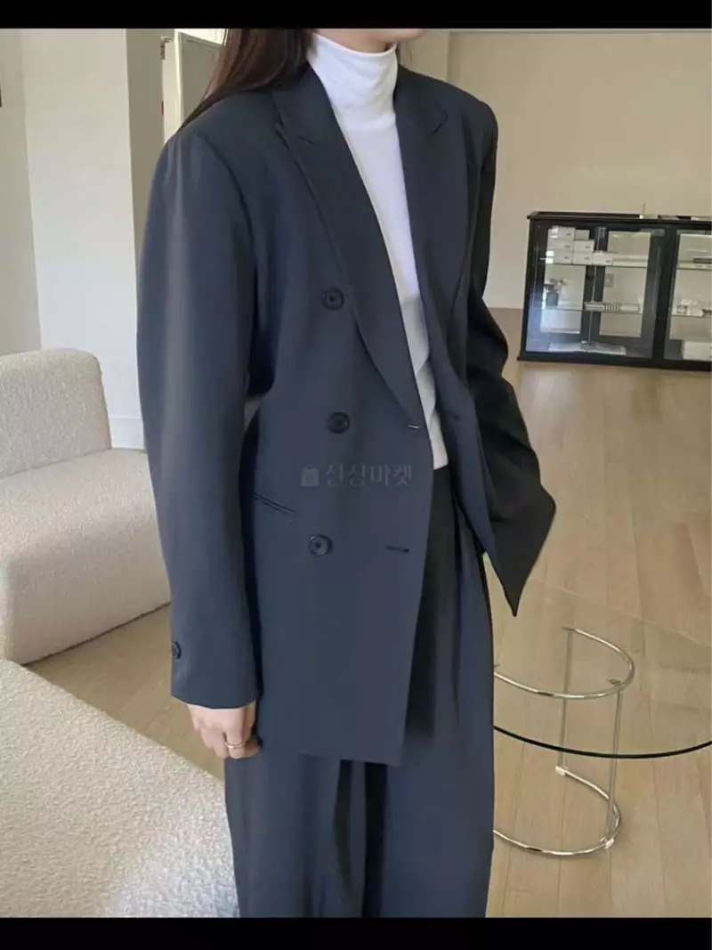 Lamagie Pie - Korean Women Fashion - #vintageinspired - Double Over Jacket - 5