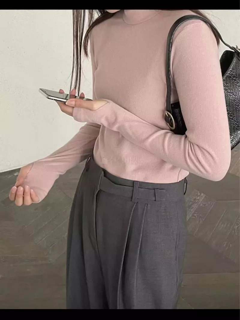 Lamagie Pie - Korean Women Fashion - #womensfashion - Warmer Turtle Tee - 2