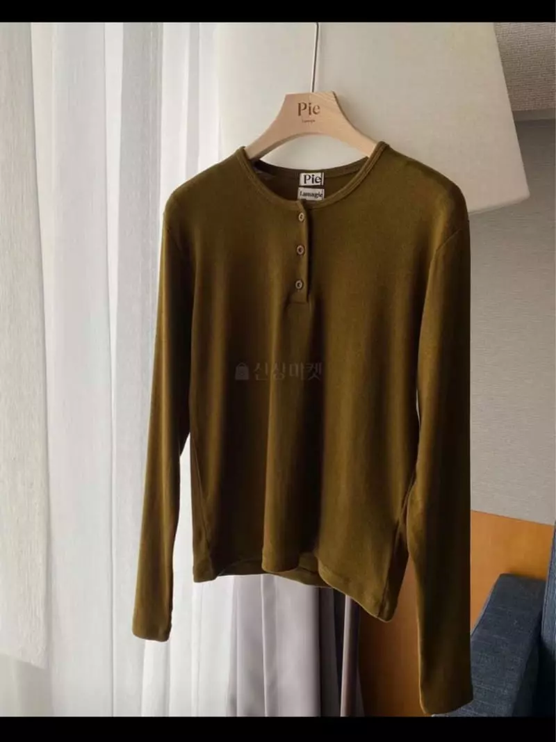 Lamagie Pie - Korean Women Fashion - #womensfashion - Henry Neck Tee - 3