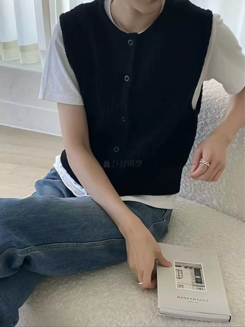 Lamagie Pie - Korean Women Fashion - #womensfashion - Baby Vest Knit Tee - 3