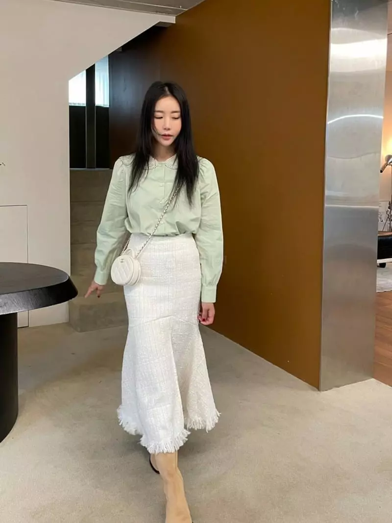 Lamp - Korean Women Fashion - #momslook - Pearl Pintuck Blouse