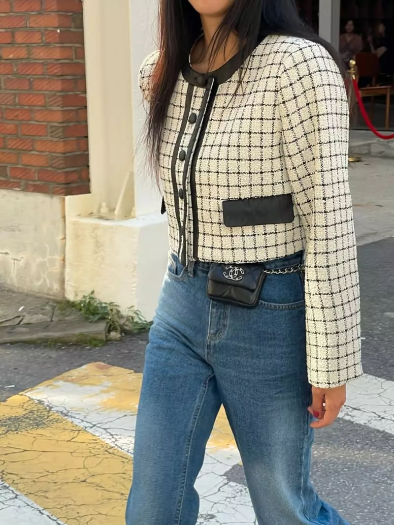 Lamp - Korean Women Fashion - #shopsmall - Lilly Check Jacket
