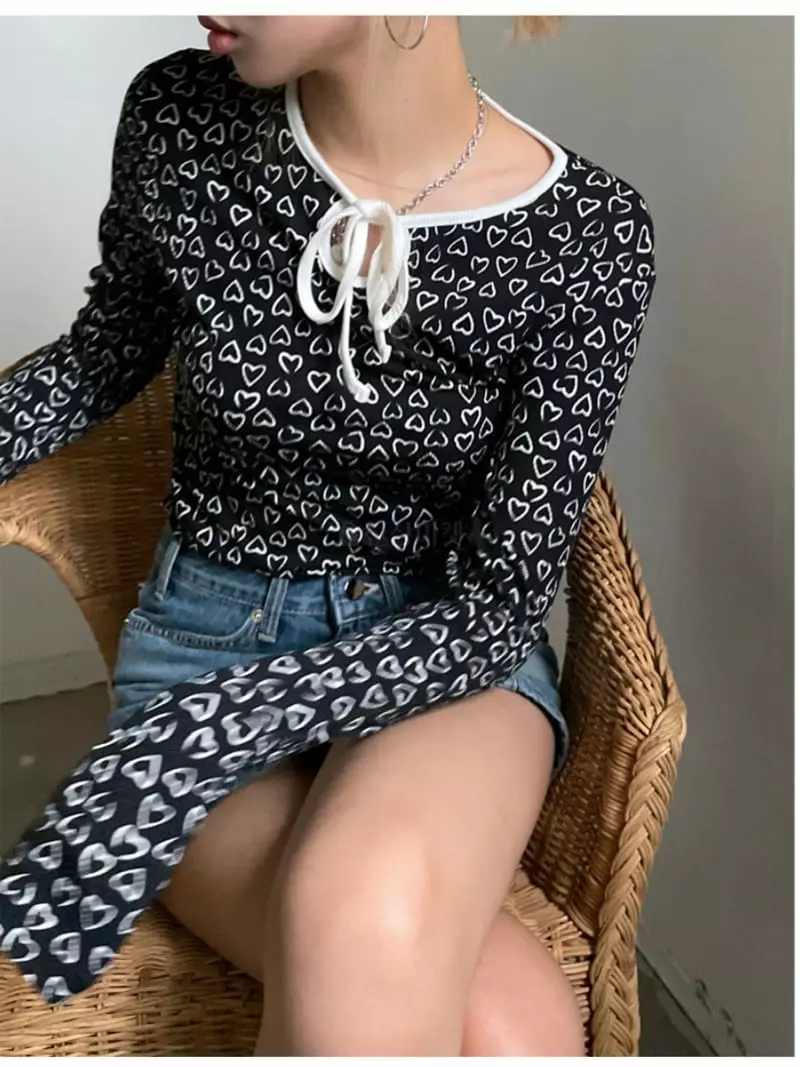 Lamp - Korean Women Fashion - #womensfashion - Heart Tee