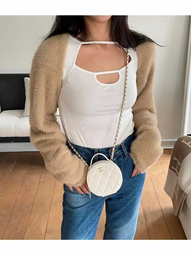 Lamp - Korean Women Fashion - #womensfashion - Wing Bolero Knit Tee - 3
