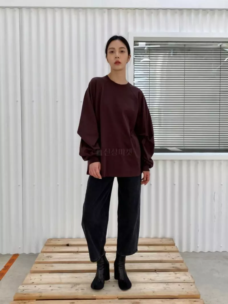 Le-Ppl - Korean Women Fashion - #momslook - Balloon Dart Tee - 5