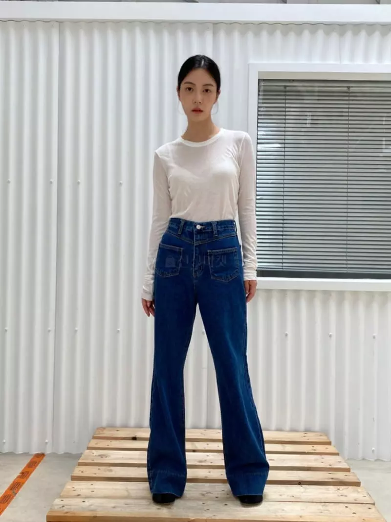 Le-Ppl - Korean Women Fashion - #pursuepretty - Pocker Jeans - 4