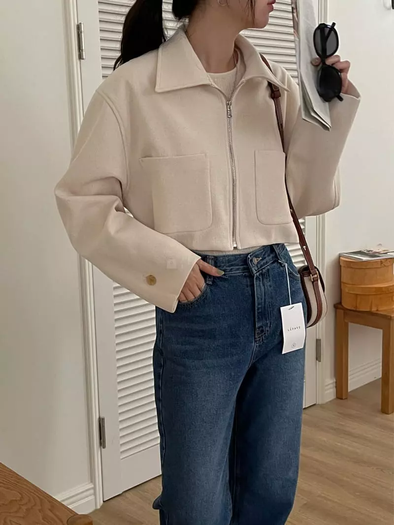 Lefave - Korean Women Fashion - #momslook - Pocket Short Jacket - 9