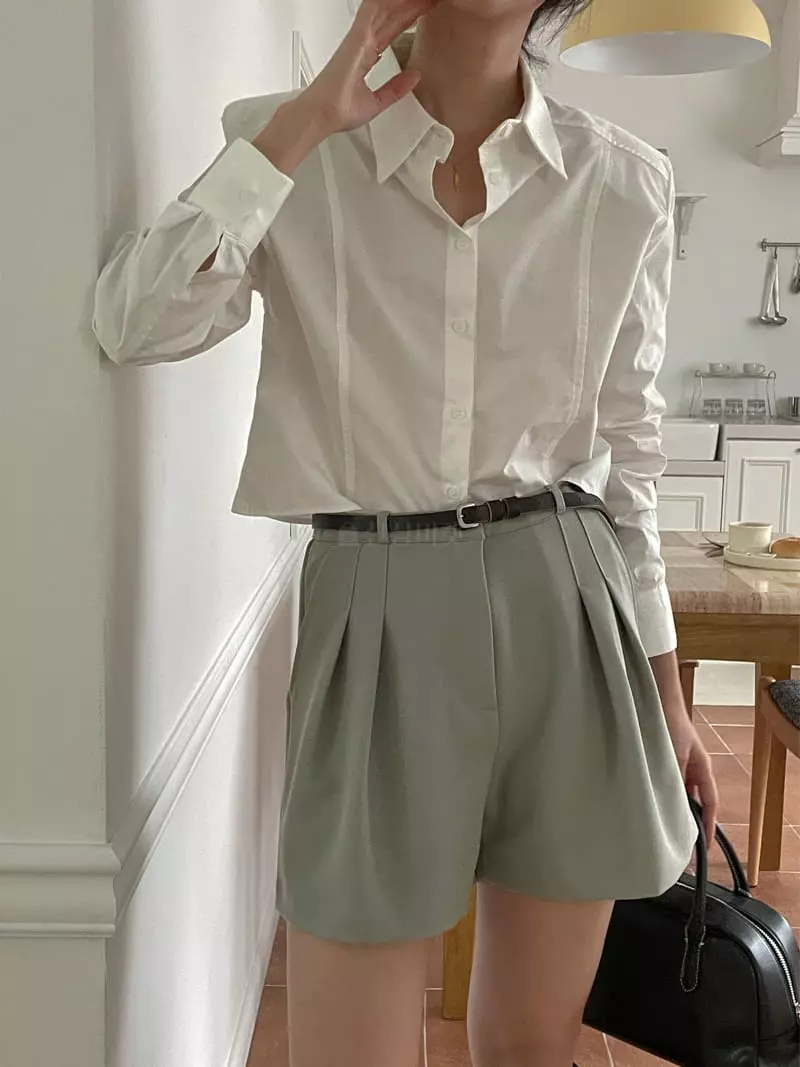 Lefave - Korean Women Fashion - #momslook - Crop Shirt - 10