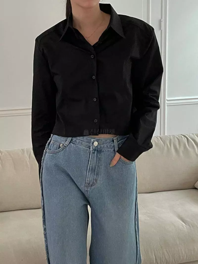 Lefave - Korean Women Fashion - #momslook - Crop Shirt - 6