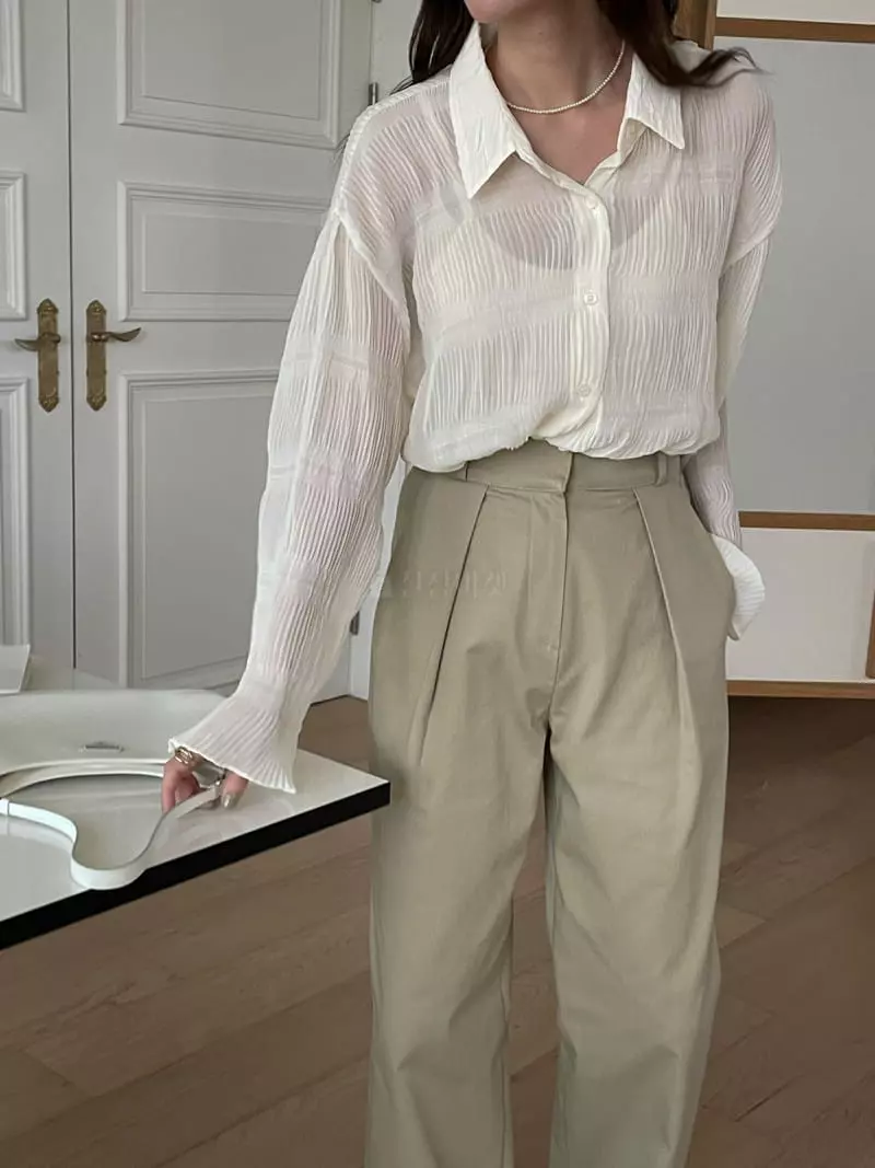 Lefave - Korean Women Fashion - #momslook - Chino Pants - 5