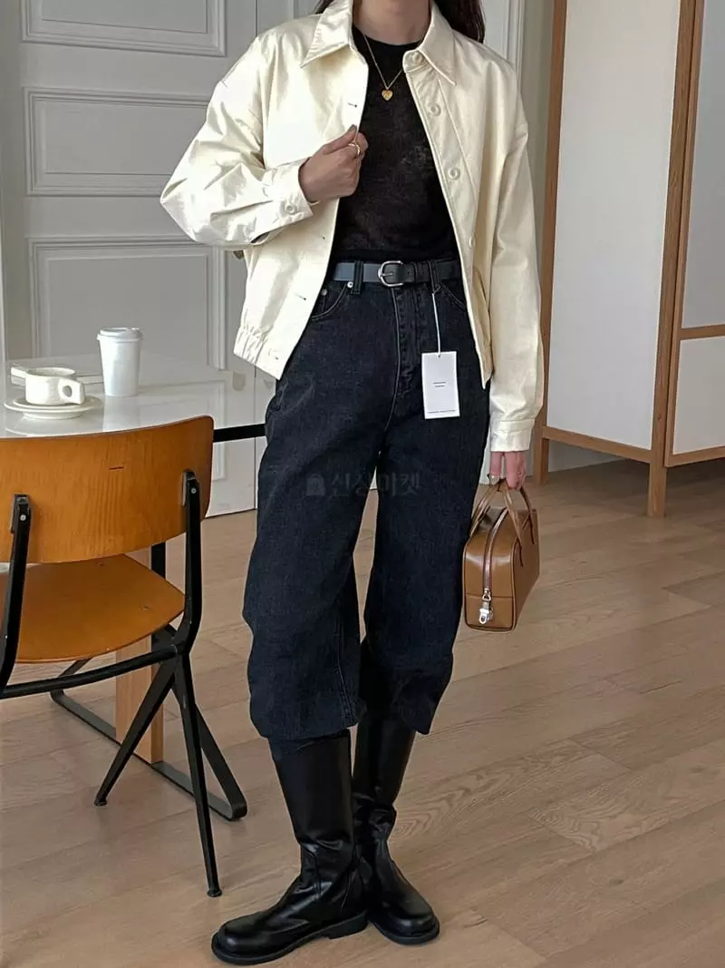 Lefave - Korean Women Fashion - #momslook - Black Washing Jeans - 10