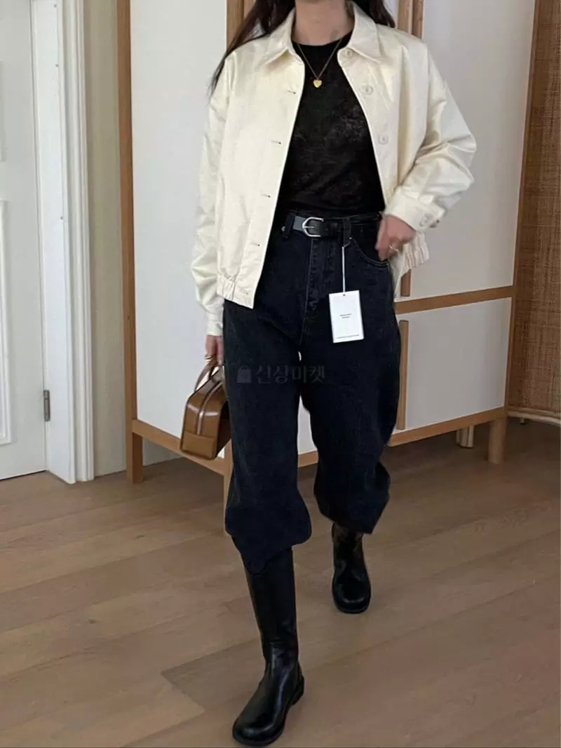 Lefave - Korean Women Fashion - #momslook - Black Washing Jeans - 12