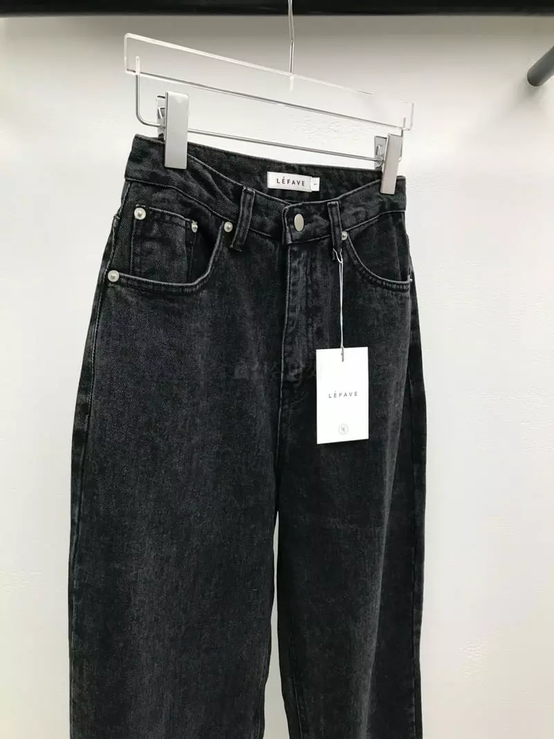 Lefave - Korean Women Fashion - #momslook - Black Washing Jeans - 2