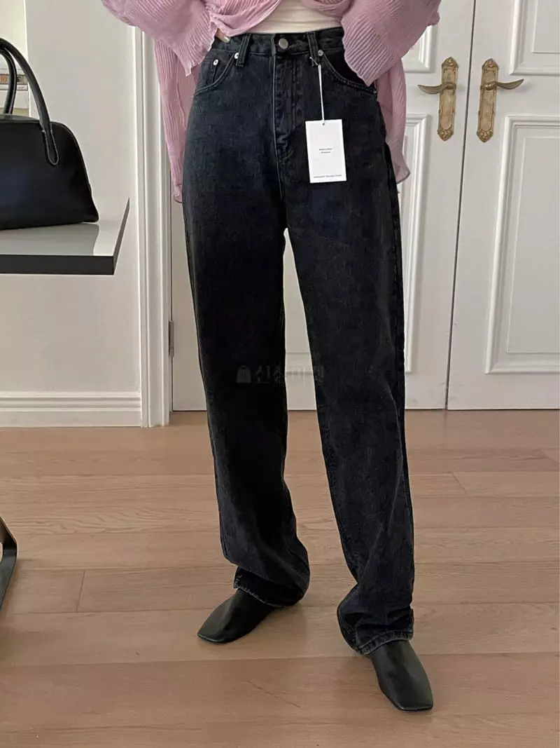 Lefave - Korean Women Fashion - #momslook - Black Washing Jeans - 6