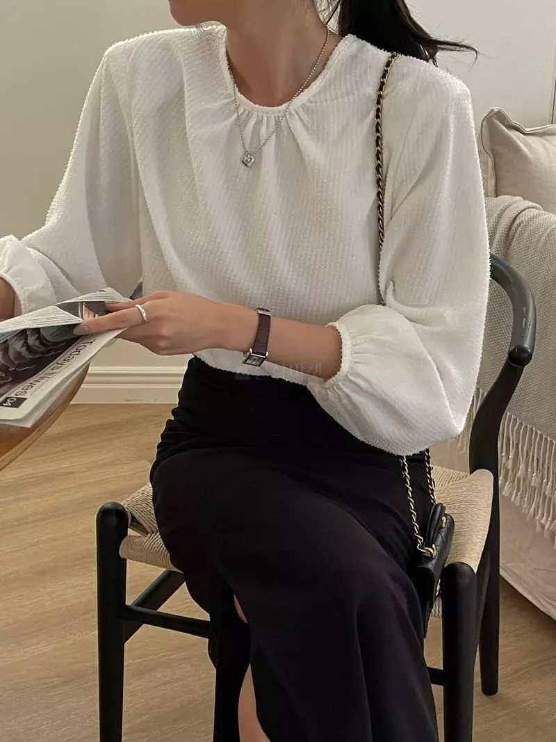 Lefave - Korean Women Fashion - #momslook - Button Back Blouse - 3